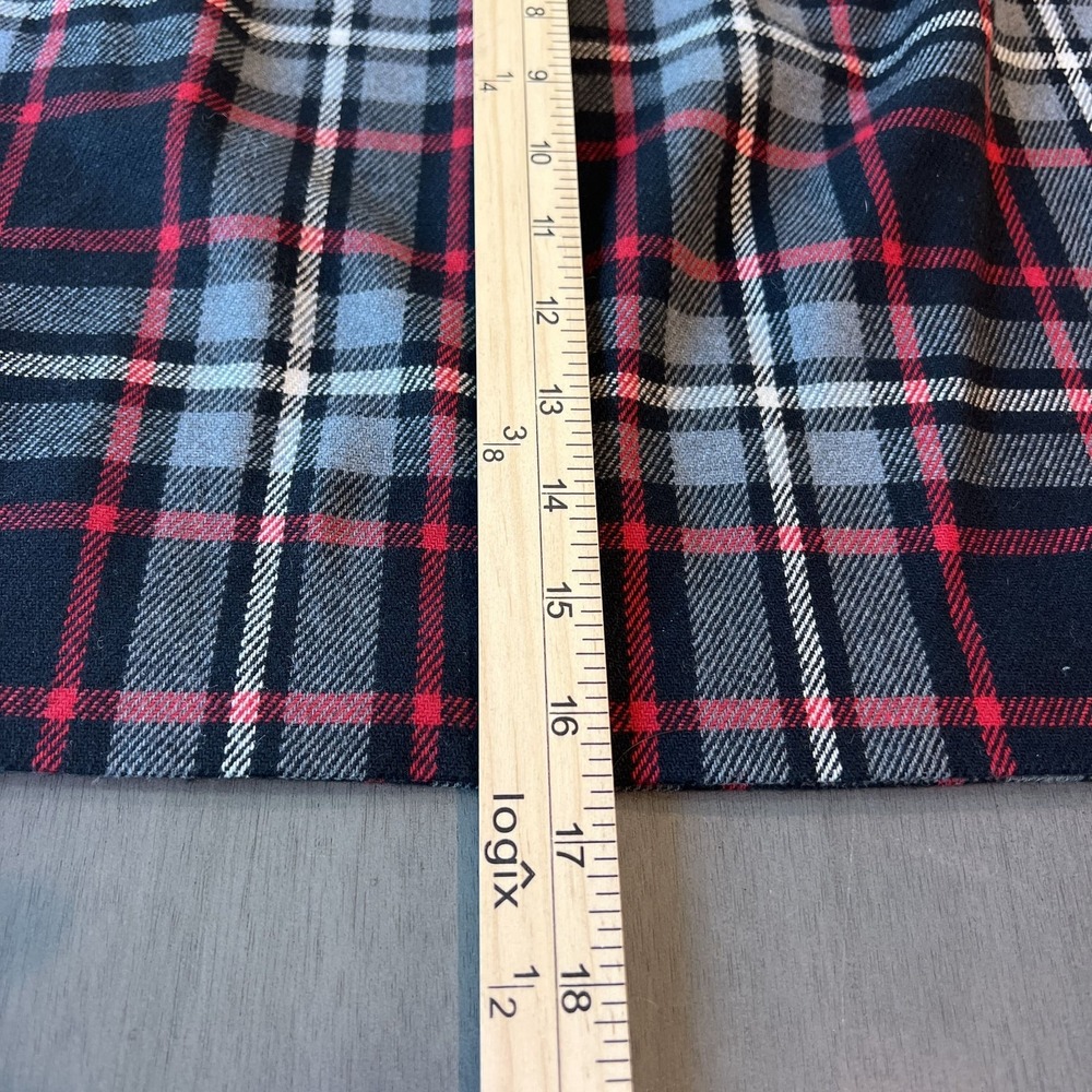 90s Vintage The Limited Red Tartan Plaid  Wool Blend Skirt Schoolgirl‎ Preppy 12 - Picture 5 of 5